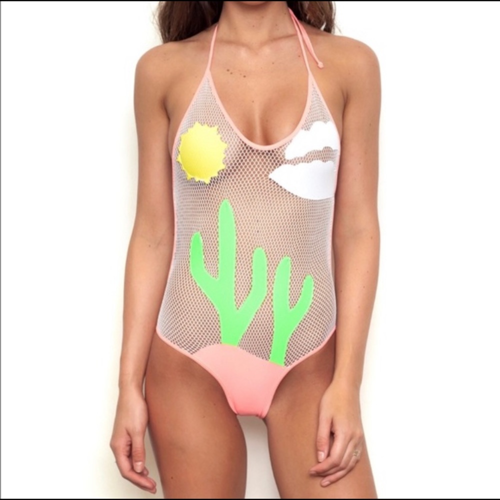 Lee and Lani cactus swimsuit size Large